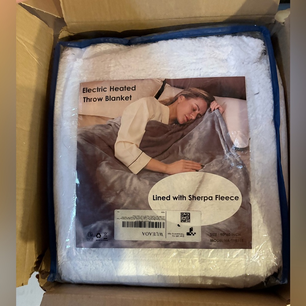 Electric Heated Throw Blanket Sherpa Fleece 50x60 –Ultra Soft Heated Blanket NEW